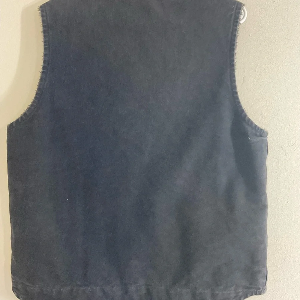 Carhartt Sherpa Fleece Lined Duck Canvas Vest V26 Men's Size Med New Without Tag - Picture 3 of 8